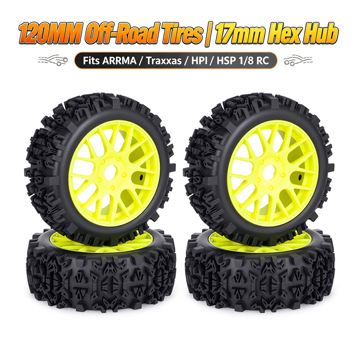 Rc Hobby Dump Truck - Neumáticos RC Todoterreno de 120MM con