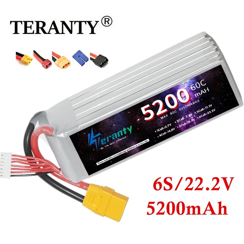 Rc Hobby Boat - TERANTY-batería Lipo 6S de 5200mAh, 22,2